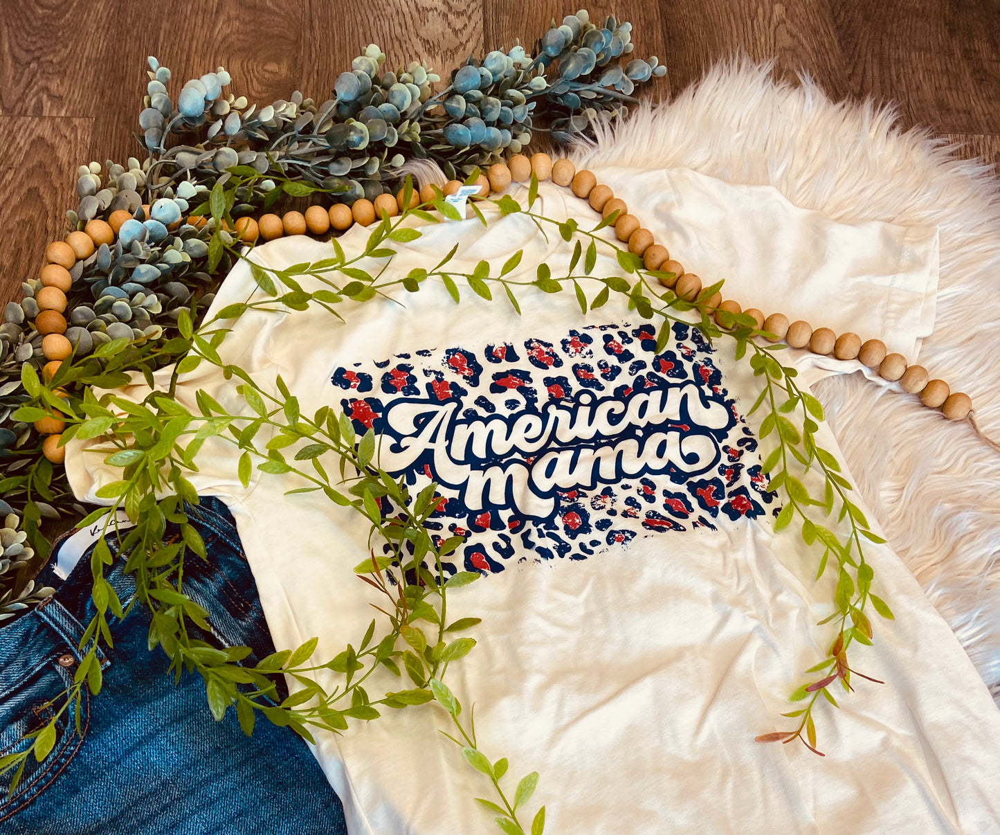 American MAMA Leopard Tee