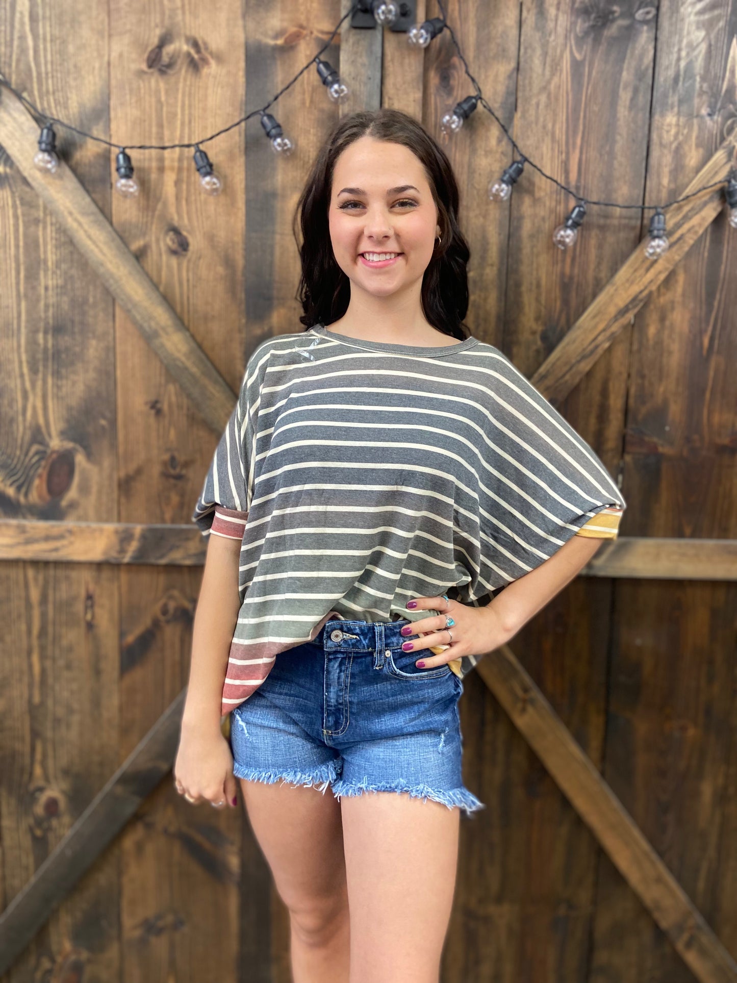 Multi Color Stripe Top