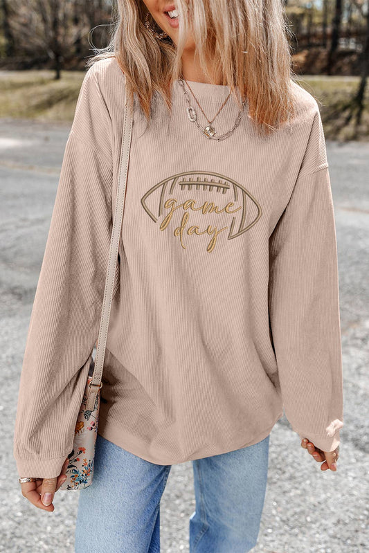LDC Rugby Game Day Embroidered Corduroy Sweatshirt