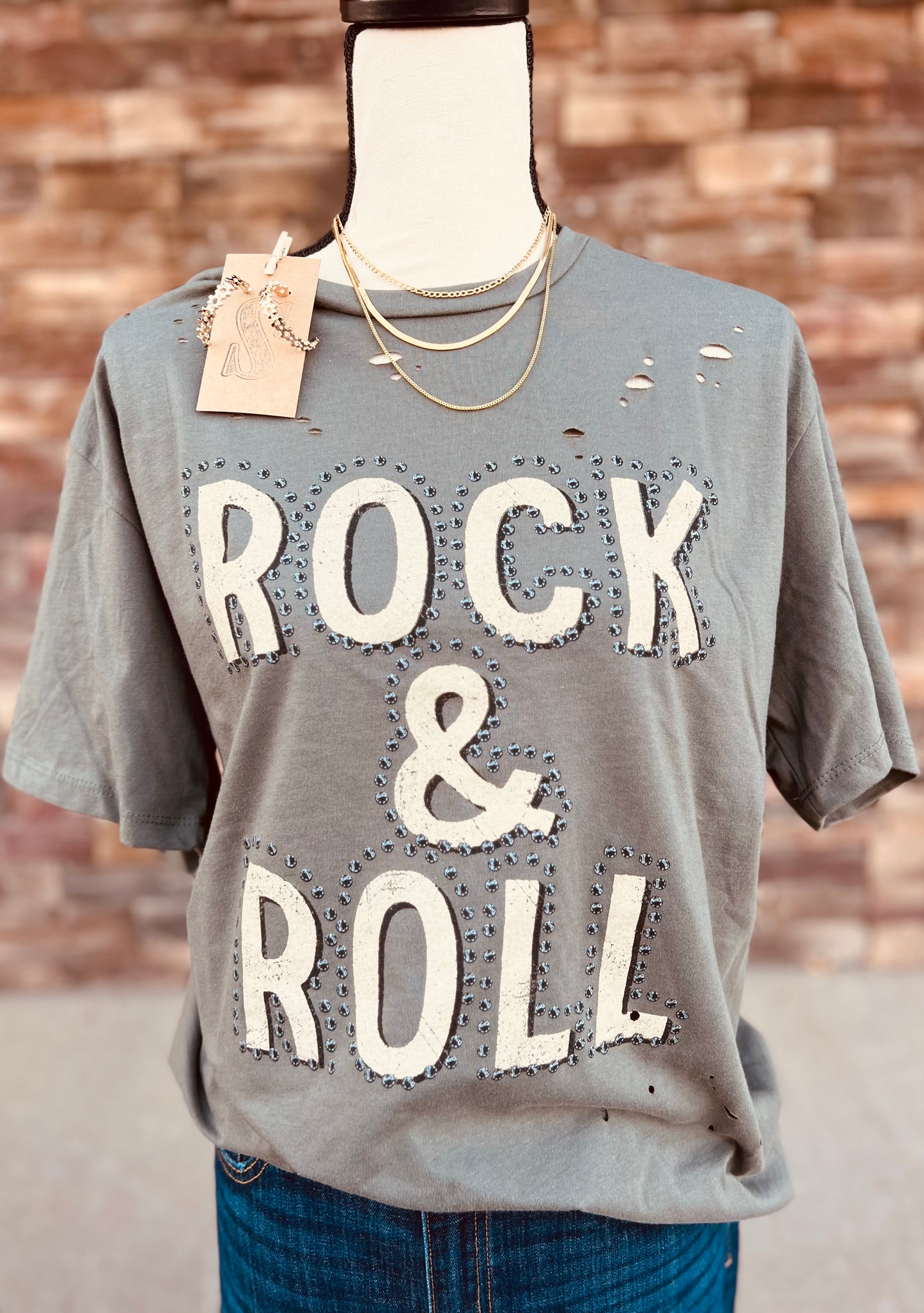 Olive Rock & Roll Graphic Tee