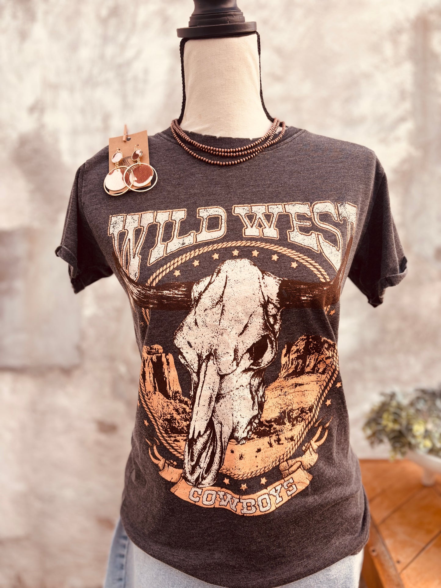 Wild West Longhorn Vintage Graphic Tee