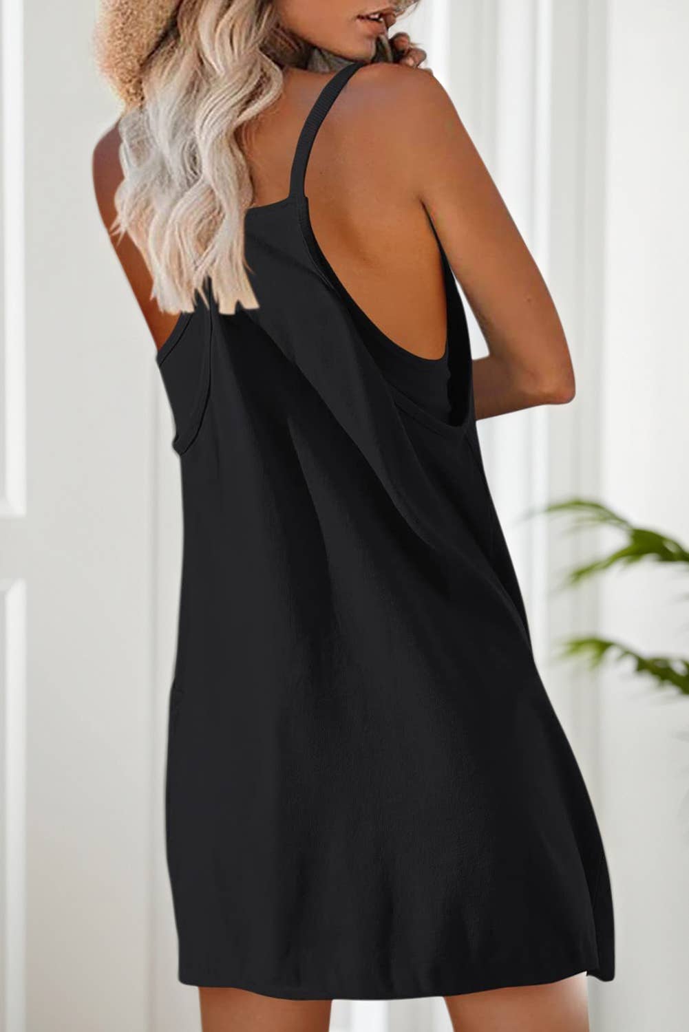 LDC Plain Racerback Pocketed Sleeveless Romper