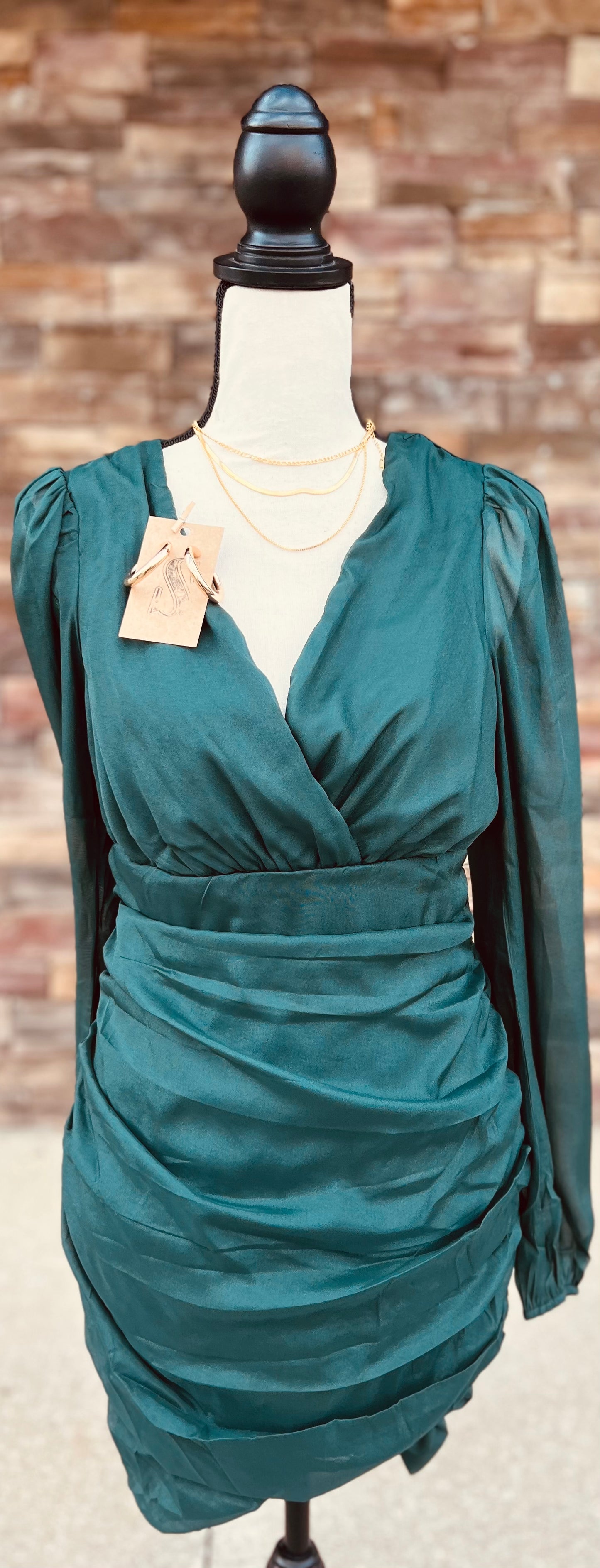 Ruched Detail Mini Dress