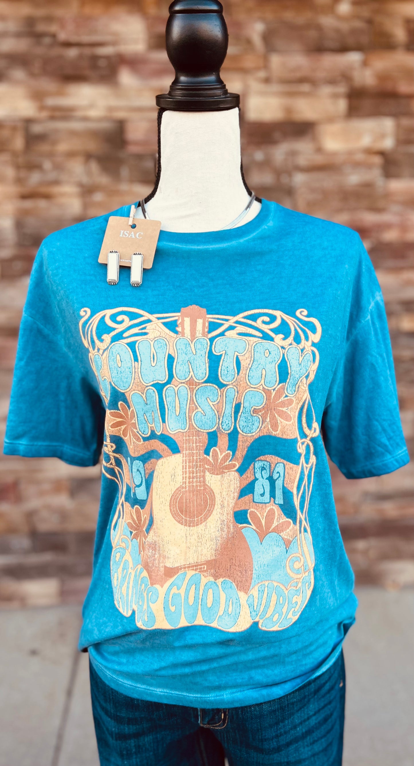 Country Muic Blue Graphic Tee
