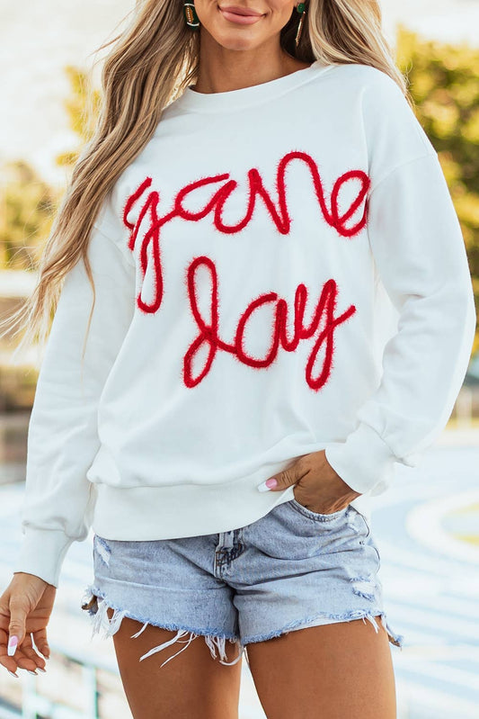 LDC Fall Clothing Game Day Drop Shoulder Graphic Sweatshirt