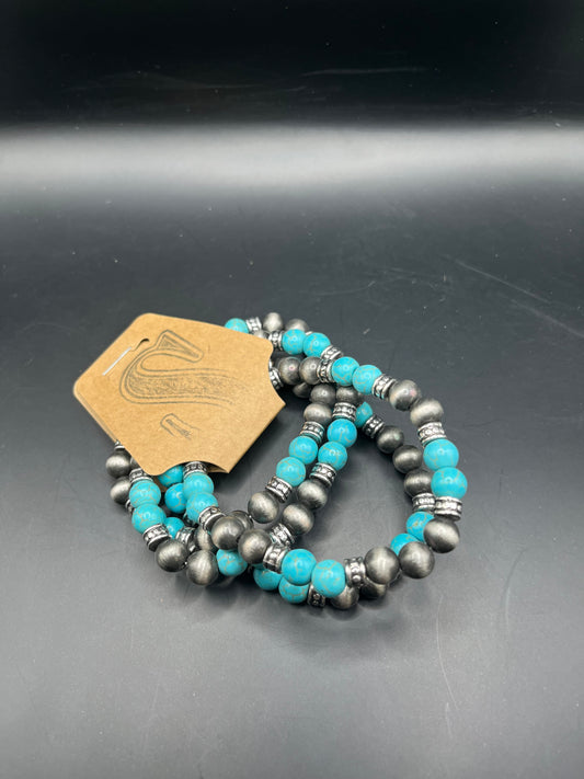 Western Colorful Natural Stone Bracelet
