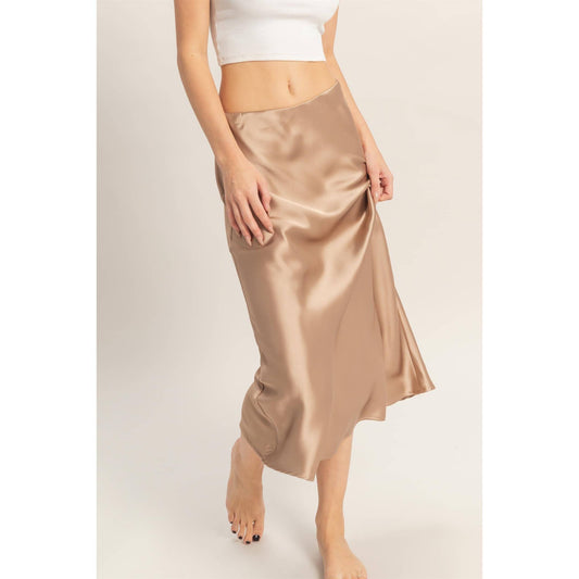 Satin Midi Skirt