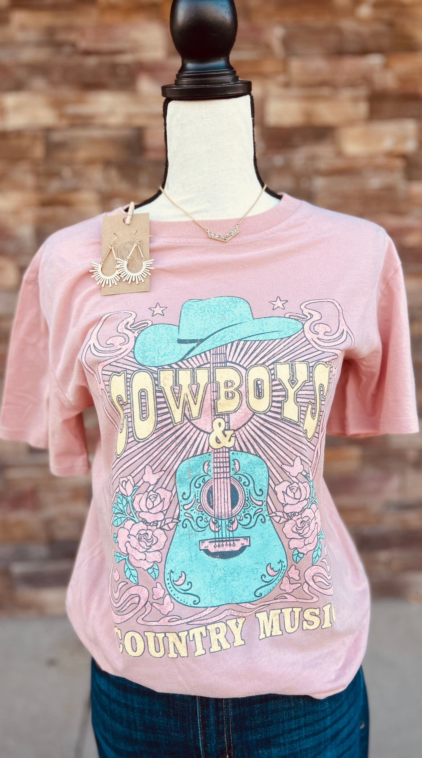Pink Cowboy Graphic Tee