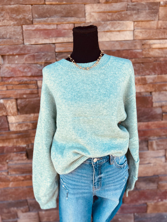 PLEATED SLEEVE DETAIL SWEATER MSW10112