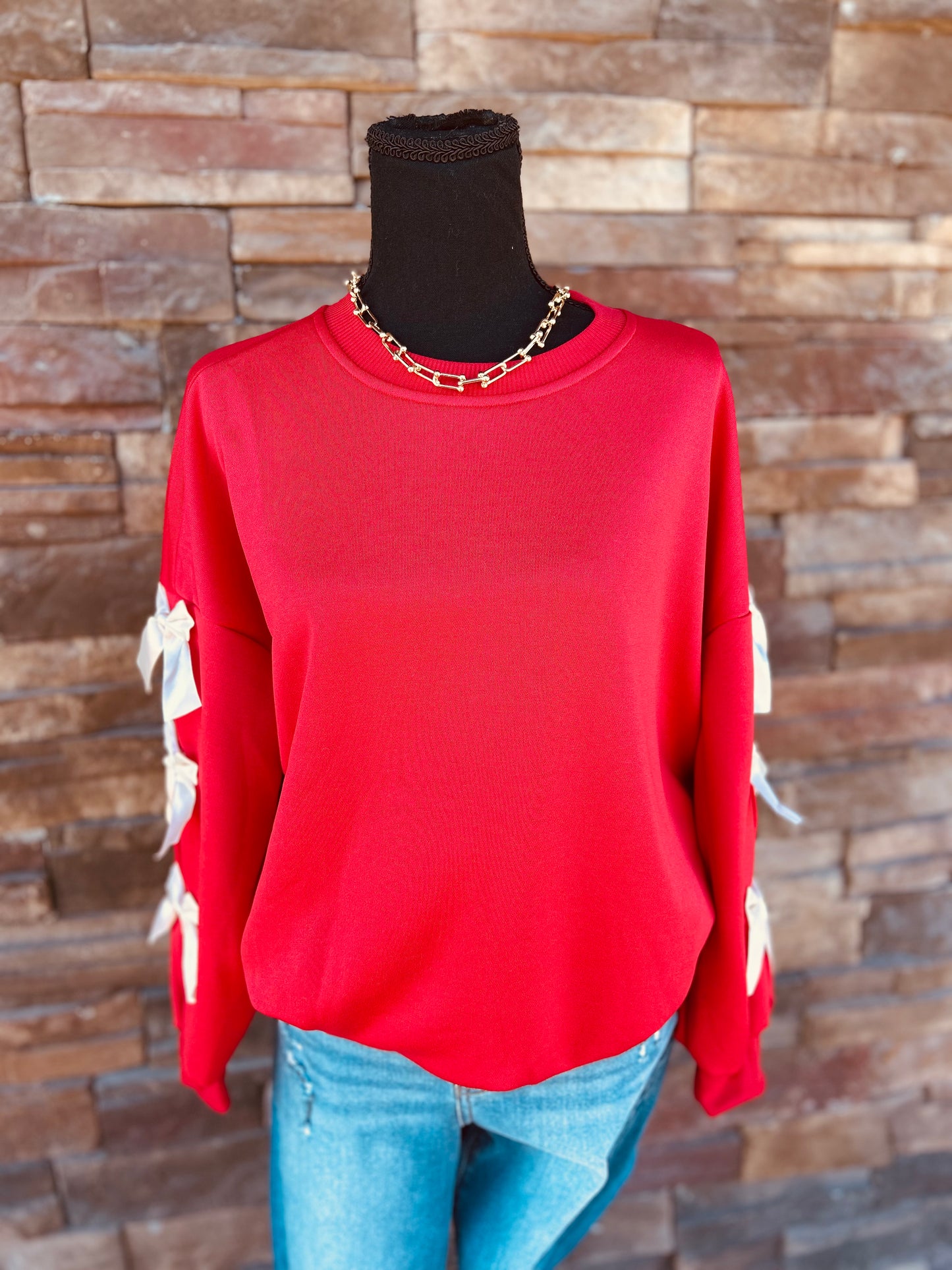 Crew Neck Pullover Top 3D Long Sleeve