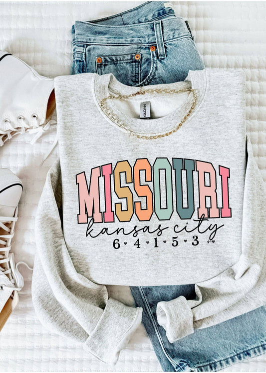 Varsity State Boho Sweatshirt (STATE1034-DTG-SS)