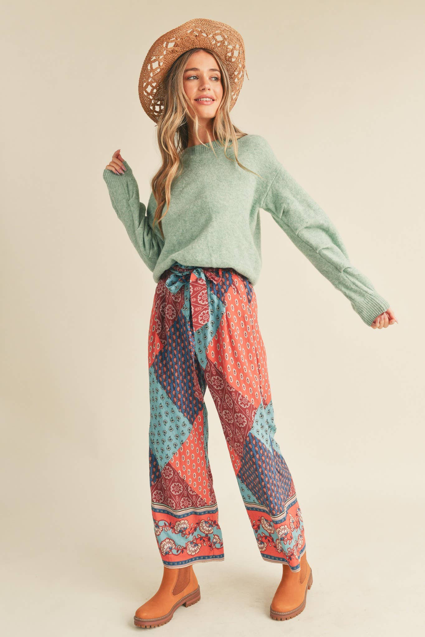 PLEATED SLEEVE DETAIL SWEATER MSW10112