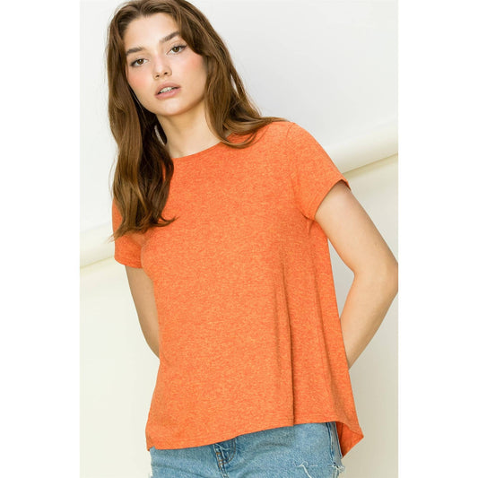 Short Sleeve Open Back Tee