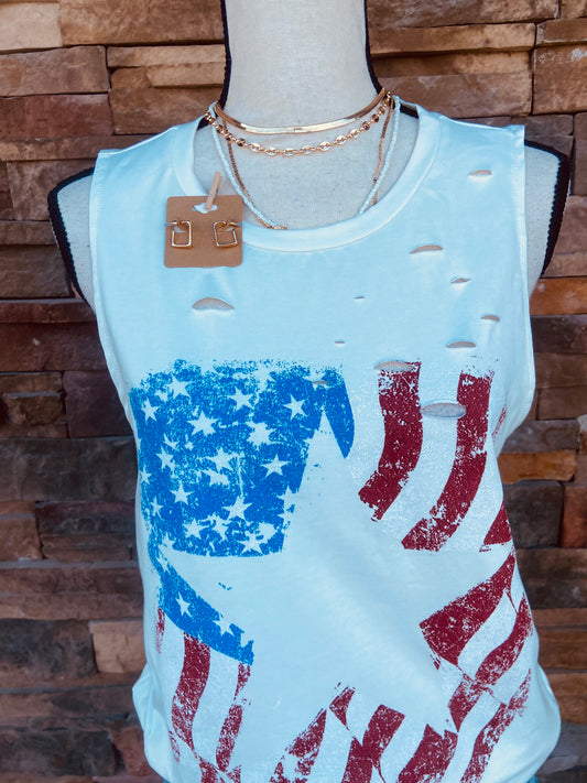 Americana Star Graphic Tee (Ivory)