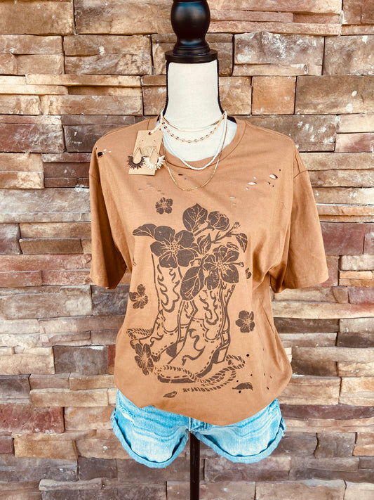 Boho Cowboy Boots Graphic Tee