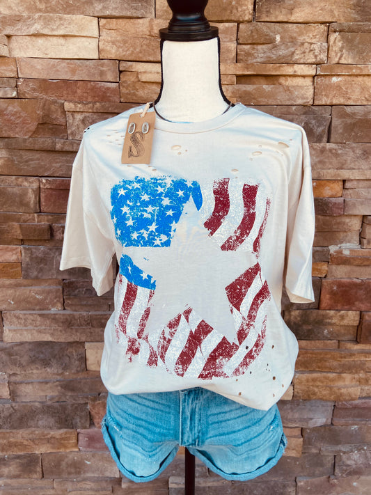 Americana Negative Star Graphic Tee