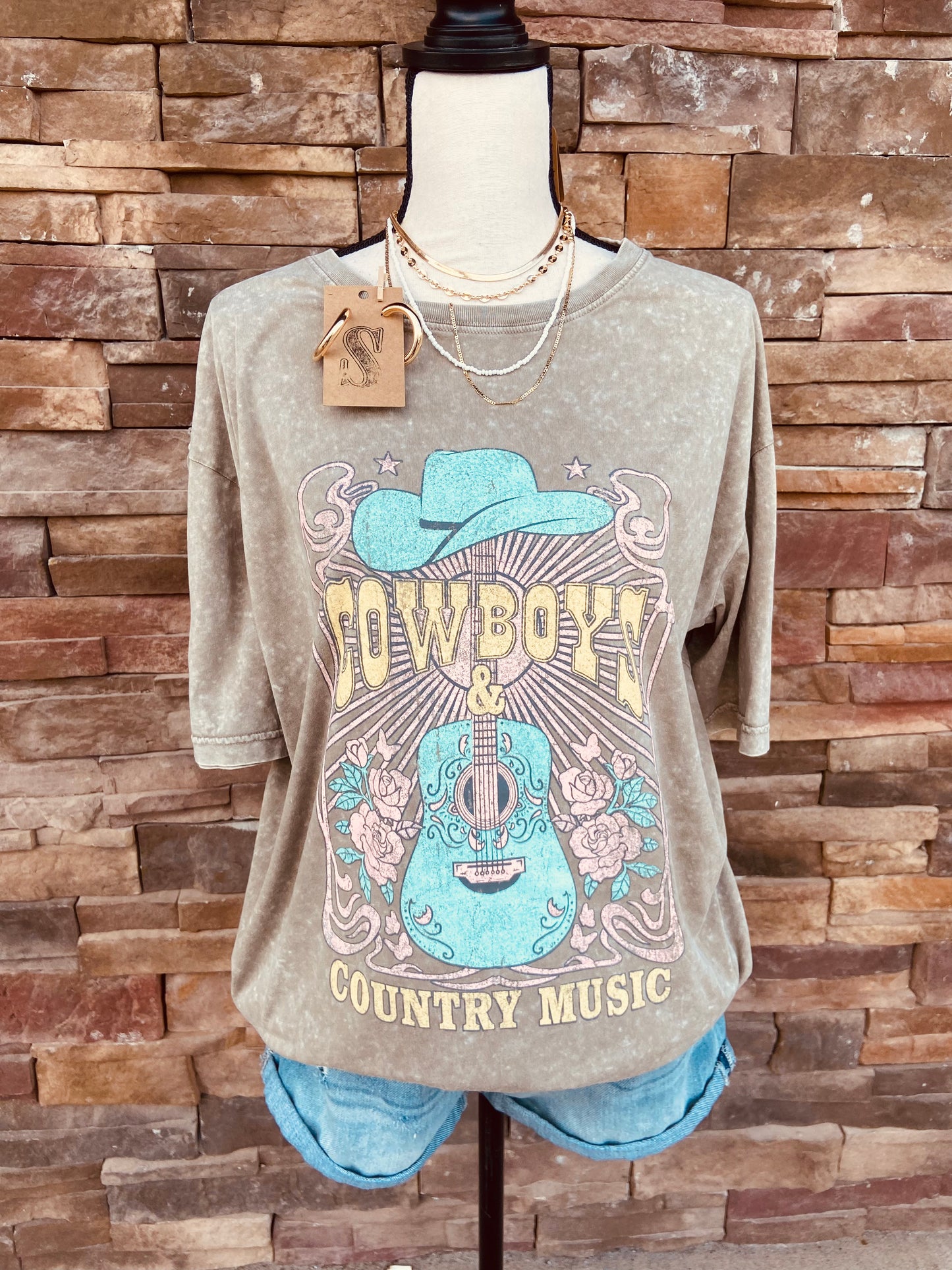 Plus Size Cowboys Country Music Graphic Tee Curvy