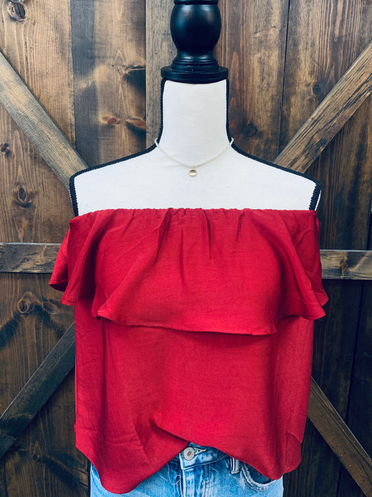 Off the Shoulder Ruffle Top